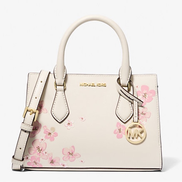Michael Kors Handbags - Michael Kors Sheila Small Central Zip Floral Embellished Satchel Crossbody NWT